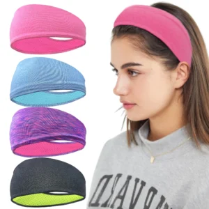 4/5pcs Sweatband for Men Women Elastic Sport Hairbands